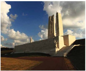 Vimy Ridge is the site of one of the most moving memorials anywhere, a limestone structure built atop Hill 145, inscribed with the names of the 11,285 Canadians who died in France with no known grave.