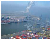 The port of Antwerp in Belgium