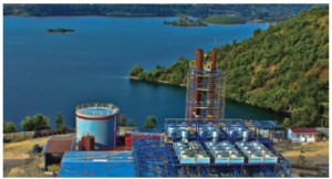 This methane gas extraction plant is situated on the shores of Lake Kivu, in a western province of Rwanda.