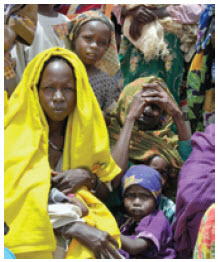 Sudanese refugees at Iridimi Camp in Chad. 