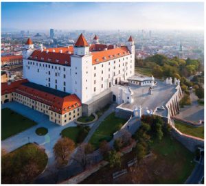 Bratislava Castle, built in the 9th Century, sits above the Danube River and offers magnificent views of Bratislava. Visitors can stroll in the gardens or visit the Slovak National Museum (www.snm.sk). (Photo: Department of Tourism of the Ministry of Transport and Construction of the Slovak Republic)