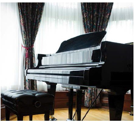 The Royal Conservatory of Toronto donated this grand piano to the embassy, prompting the ambassador to launch a  series of piano concerts at the residence.  (Photo: Ashley Fraser)