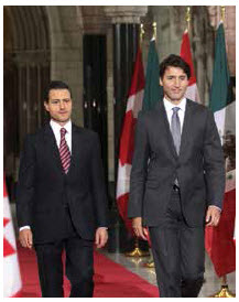 Canadian Prime Minister Justin Trudeau, right, and Mexican President Enrique Peña Nieto have been particularly strong allies since NAFTA renegotiations began. (Photo: Sam Garcia)