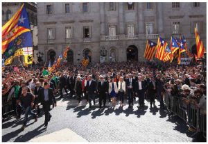 The trend towards separatism in Europe will continue, but only Catalonia, whose supporters are shown above, represents a real risk. (Photo: Generalitat de Catalunya)