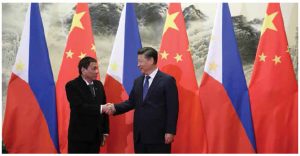 Since taking office in June 2016, Philippines President Rodrigo Duterte has sought to mend relations with China. He's shown here, at left, with Chinese President Xi Jinping. (Photo: King Rodriguez of Philippine Presidential Department)