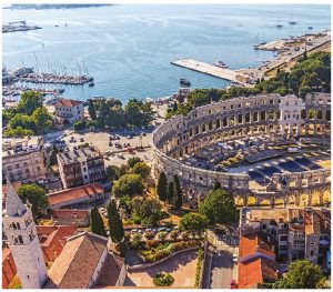 Pula Arena in Istria is the only remaining Roman amphitheatre preserved in its entirety. It was built in the 1st Century AD. (Photo: fraser yachts)