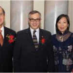 In celebration of Taiwan's Centennial National Day, David Taiwei Lee, representative for the Taipei Economic and Cultural Office in Canada, and his wife, Lin, hosted a reception at the Château Laurier in October. Six cabinet ministers, including Treasury Board President Tony Clement (centre), seven senators and 68 MPs attended. (Photo: Dennis Chen)