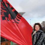To mark Albania’s national day, Ambassador Elida Petoshati took part in a flag-raising ceremony at Ottawa City Hall. It was the first time the Albanian flag has been raised by the City. (Photo by Ulle Baum)
