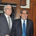 Greek deputy foreign minister, Demetri Dollis, right, visited Ottawa in September and Ambassador Eleftherios Anghelopoulos hosted a reception in his honour.