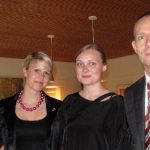 Danish Ambassador Erik Vilstrup Lorenzen hosted a jazz soiree at his home in Rockcliffe Park on the eve of the Jazz Festival. He’s shown with, from left, Anne Toft Sorensen, policy adviser at the Danish embassy; Heini Harala, acting head of press and culture at the Finnish embassy; and Maria Fischer, intern at the Danish embassy. (Photo: Jennifer Campbell)