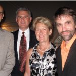 British High Commissioner Andrew Pocock (second from left), and his wife Julie (second from right), hosted a reception in honour of Equiterre, an organization which encourages individuals and organizations to make ecological and equitable choices. Equiterre co-founder Sidney Ribaux, left, co-hosted the event which Steven Guilbeault, right, attended. (Photo: Jennifer Campbell)