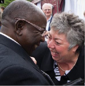 At a CUSO event in Ottawa, Nigerian High Commissioner Iyorwuese Hagher was reunited with Diane Labelle-Davey, a Canadian woman who taught him French 41 years ago in Nigeria. 