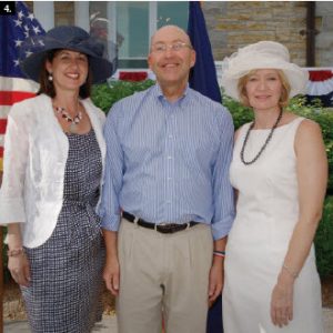 U.S. Ambassador David Jacobson and his wife, Julie, hosted an Independence Day party at their residence. They’re shown with Laureen Harper. (Photo: Gregory Abraszko)