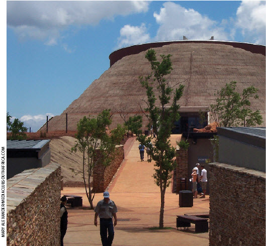 The Maropeng Cradle of Humankind is a UNESCO World Heritage Site which contains limestone caves where the 2.3-million-year-old fossil Australopithecus africanus was found in 1947.