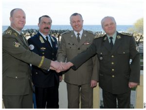 Chiefs of defence from the Visegrad Group — Poland, Slovakia, Czech Republic and Hungary — meet regularly, as they did here, in Sopot, Poland.