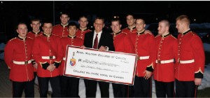 New Zealand High Commissioner Andrew Needs hosted  a fundraiser, organized by a team of volunteers. Proceeds went to the Christchurch Earthquake Appeal (www.quakeappeal.com). Mr. Needs is shown with a contingent of cadets from the Royal Military College in Kingston, who presented a big cheque and contributed to the overall total of $16,600 raised. 
