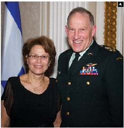To mark the 63rd independence day of Israel, Ambassador Miriam Ziv hosted a reception at the Château Laurier Ballroom. Chief of Defence Staff Walt Natynczyk attended. 