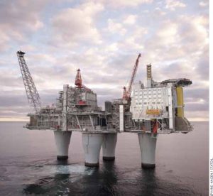 A Statoil platform in the Troll gas field, off Norway’s west coast.