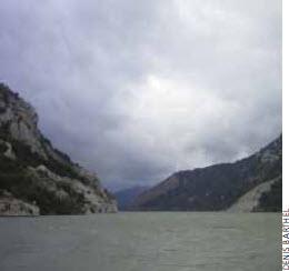 The Danube at the Romanian-Serbian border.