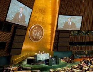 Newly appointed as foreign affairs minister, John Baird, makes his inaugural appearance at the UN General Assembly in September.