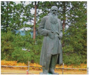 A statue of Leo Tolstoy at B.C.’s Doukhobor Discovery Centre 