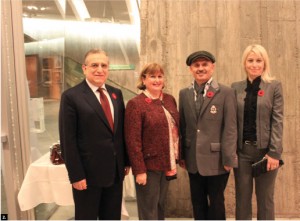 Turkish Ambassador Rafet Akgünay and his wife, Zeynep, attended an exhibition entitled “Poppies” at the Canadian War Museum. From left, The Akgünays, Turkish painter Hikmet Çetinkaya and his wife, Oytun Çetinkaya.