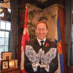 Estonian Foreign Minister Urmas Paet visited Canada in November and presented Defence Minister Peter MacKay with traditional Estonian mittens after their meeting. (Photo: Ulle Baum)