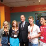 Netherlands Ambassador Wim Geerts attended a conference entitled "The Future of Remembrance" at the Canadian War Museum. He’s shown here with student participants.