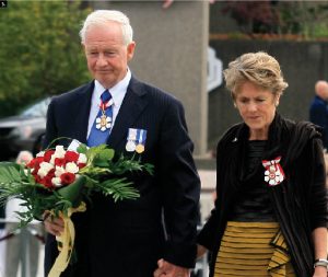 Gov. Gen. David Johnston and his wife, Sharon, went to the National War Memorial as part of his installation ceremony. (Photos: Frank Scheme) 