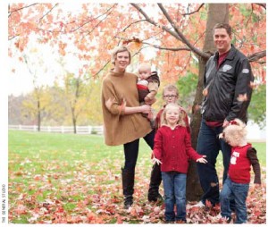 The Scheer family. From left, Jill (holding Henry), Thomas, Grace, Andrew and Madeline. 