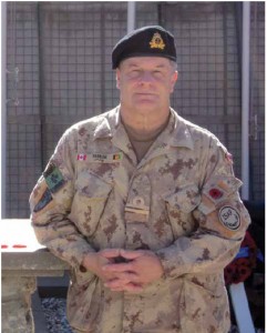 Writer Jim Parker after Remembrance Day Ceremonies at Camp Alamo.