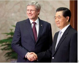 Though Sino-Canadian relations have traditionally been good, political relations cooled when Prime Minister Stephen Harper came to power in 2006. He made his first state visit in 2009, and another in February 2012, where he once again met Chinese President Hu Jintao.  