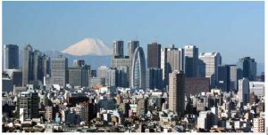 Japan is a leader in technological innovation and research, but it also leads in public debt as a share of GDP. Tokyo is seen here.