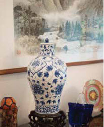 Taiwanese pottery decorates the residence.