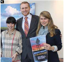 The second annual Bright Nights Baltic-Nordic Film Festival was launched at the Lithuanian embassy. From left, the Canadian Film Institute’s Jennifer Zaret, Lithuanian diplomat Tomas Margaitis and Norwegian diplomat Synne Slettebo. (Credit: Ulle Baum)