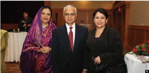 Bangladeshi High Commissioner Yakub Ali hosted a national day reception at the St. Elias Centre. From left, his wife, Mehera Yakub, Mr. Ali and Cuban Ambassador Teresita Vicente Sotolongo. (Photo: Sam Garcia)