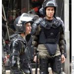 Anti-riot police in central Damascus