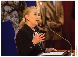 U.S. Secretary of State Hillary Clinton ran a determined primary campaign to make it to the Oval Office. U.S. Secretary of State Hillary Clinton ran a determined primary campaign to make it to the Oval Office.