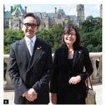 Indonesian Foreign Minister R.M. Marty M. Natalegawa visited Ottawa Aug. 23 and made a speech to mark the 60th anniversary of diplomatic relations between Canada and Indonesia. He's shown with Indonesian Ambassador Dienne Moehario (Photo: Ulle Baum)