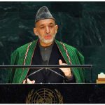 Afghan President Hamid Karzai at UN Headquarters in New York.
