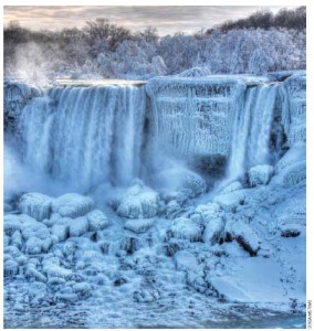 Niagara Falls in the winter. 