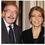 Outgoing Romanian Ambassador Elena Stefoi hosted a farewell reception at the Chateau Laurier. Irish Ambassador Ray Bassett attended. (Photo: Lois Siegel)