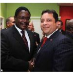 Trinidad and Tobago High Commissioner Philip Buxo, right, hosted a republic day reception, which Kenyan High Commissioner Simon Wanyonyi Nabukwesi attended. (Photo: Sam Garcia).