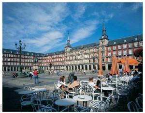 Plaza Mayor, in Madrid, dates back to the 17th Century. 