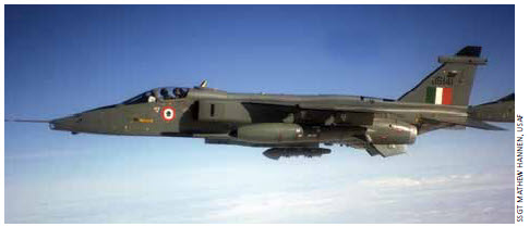 An Indian Air Force 14th Squadron ground attack aircraft.