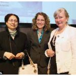 Narinder Chauhan, deputy high commissioner of India, Meg Beckel, CEO of the Museum of Nature, and Norwegian Ambassador Mona Elisabeth Brother at the opening of Extraordinary Arctic at the Museum of Nature.