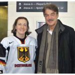 German hockey player Sara Seiler and German Ambassador Werner Wnendt met at an event prior to the beginning of the Women's World Championships in Ottawa. Seiler represented Germany in her second home, Canada. (Photo: Embassy of Germany)