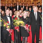 The EU Christmas Concert 2012: From left, Robert Filion, director of the Chorale de la Salle; Jackie Hawley, director of the Ottawa Children's Choir; organizer Ulle Baum; former EU Ambassador Matthias Brinkmann.
