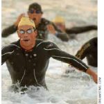 Swimmers finish the Barcelona Garmin Triathlon. Spain ranks eighth in the OECD’s Better Life Index.