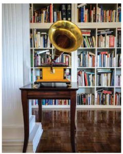 The ambassador’s 100-year-old gramophone from his posting in Ireland. 